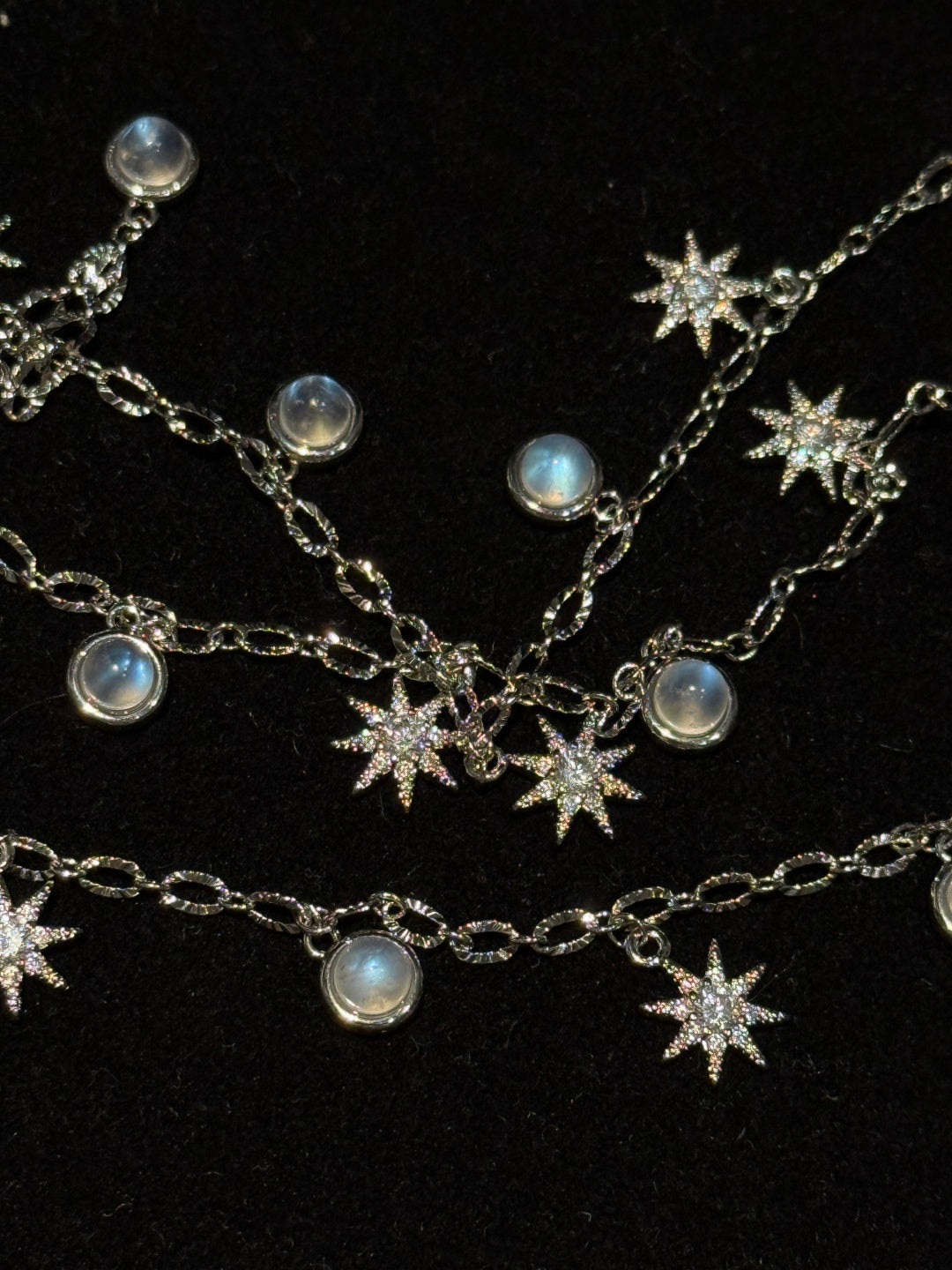 The Lunar Tide | Premium Blue & Grey Moonstone Bracelet