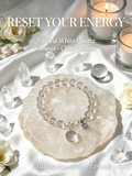 Natural White Quartz Bubble Bead Bracelet – Minimal Crystal Jewelry for Energy Cleansing, Calm & Everyday Luck