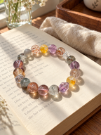 Natural Amethyst & Green Phantom Multi-Gemstone Bracelet